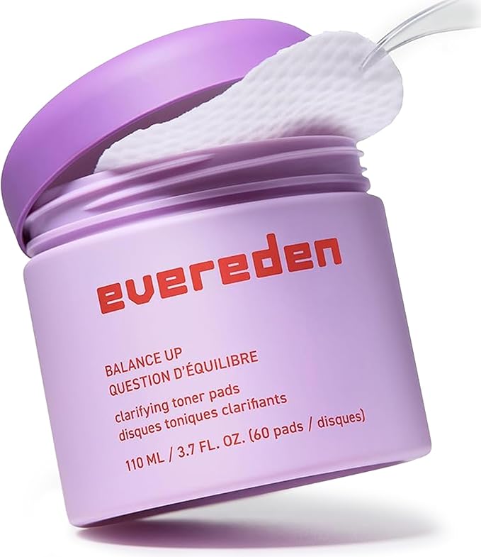 Evereden Toner Pads for Teens - Water-Based Face Toner Pads | Green Tea, Chamomile, White Tea | Oily and Pimple-Prone Skin, Clog-Free Pores, Clean and Vegan | for Teens and Tweens 10-12 and Beyond