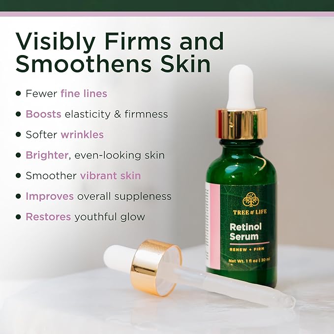 Facial Skin Care Set, Brightening, Firming, Hydrating, Dry Face, Dermatologist Tested - Vitamin C Serum (Brightens) + Retinol Serum (Smooths) - Skin Care Kit, 2 count of 1 Fl Oz