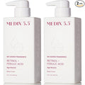 MEDIX Fragrance Free Retinol Face Moisturizer & Body Lotion Crepey Skin Care Treatment | Anti Aging Firming Retinol Cream For Face Targets Loose Crepe Skin, Wrinkles, & Fine Lines, 15 Fl Oz, 2-Pack