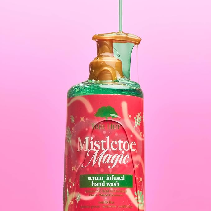 Tree Hut Mistletoe Magic Serum Infused Hand Wash, Nourish & Hydrate Hands with Strengthening Skin Care, Long Lasting Scent, Cleanse & Lock in Moisture, Limited Edition Holiday, 11 Fl Oz.