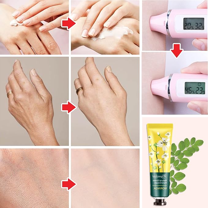 5 Pack Natural Plant Fragrance Hand Cream for Dry Hands,Moisturizing Hand Care Cream Hand Lotion Travel Gift Set,Travel Size Hand Lotion Set for Men and Women-30ml