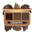 Boobeen Eyebrow Palette, 3 Colors Brow Powder Kit, Eye Brow Pomade with Double-ended Brush, Long-lasting Eye Makeup Kit, Sculpt & Define Eyebrows, for Beginners