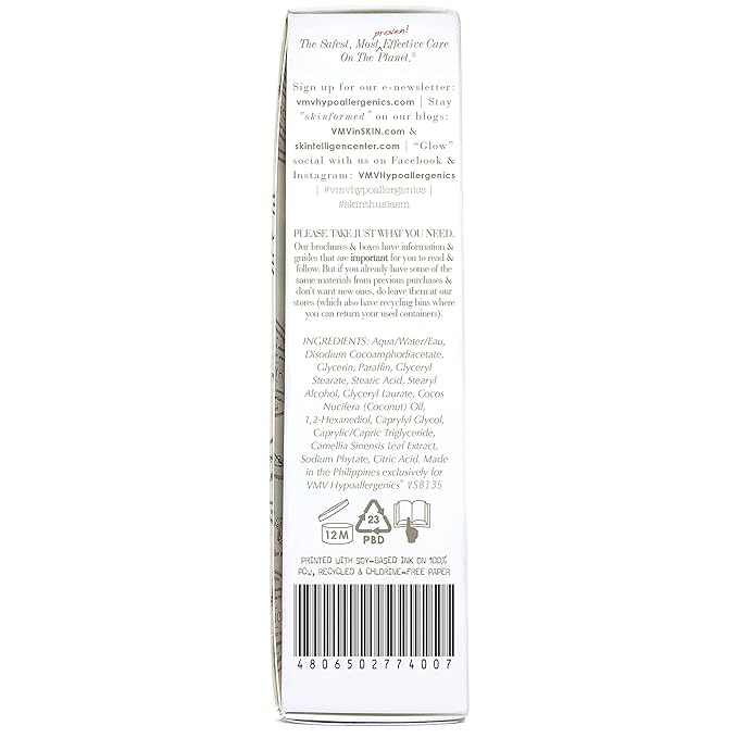 VMV Hypoallergenics Red Better Deeply Soothing Cleansing Cream, 4.06 Fl Oz