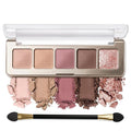 Erinde Beige Dusty Mauve Smoky Brown Champagne Eyeshadow Palette, Matte & Shimmer Nude Neutral Eye Shadow Palettes Blendable Long-Lasting Eye & Contour Makeup Palette for Blue, Green Brown Eyes, 02