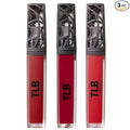 The Lip Bar - Nonstop Liquid Matte Lipstick 3-Pack, Bawse Lady (Blue Red), Rich Auntie (Deep Berry), + Hot Mama (Deep Rich Brown) - High Pigment - One Swipe - Long Lasting - Jojoba Oil - .24 fl oz