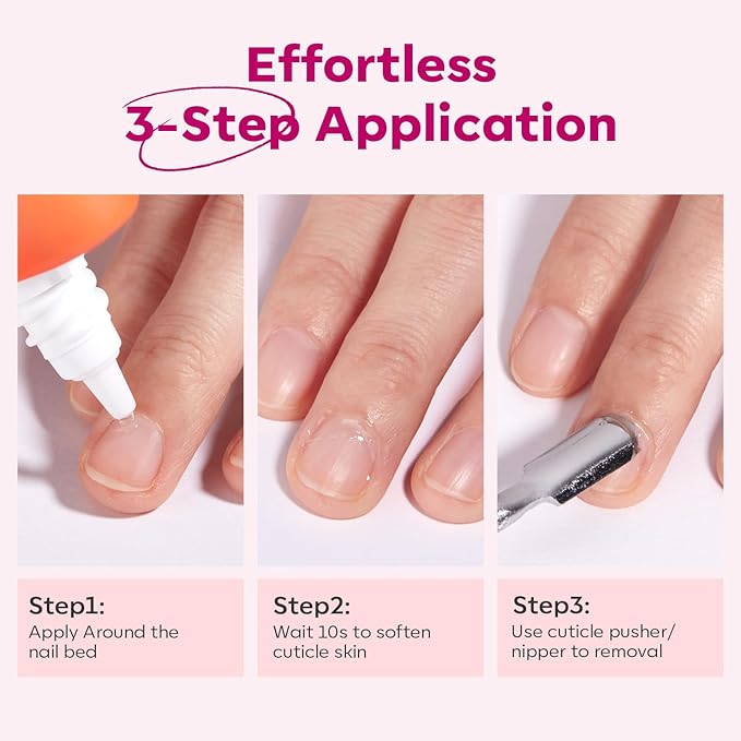 Modelones Cuticle Remover Cream Cuticle Softener Nail Repair for Damaged Nails Cuticle Remover Liquid for Nail Care Manicure Kit for Women 60ML 2.12 FL OZ