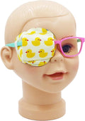 Astropic 3D Cotton & Silk Eye Patch for Kids | Girls Eye Patch for Glasses | Medical Eyepatch for Children with Lazy Eye (Yellow Duck, Right Eye)
