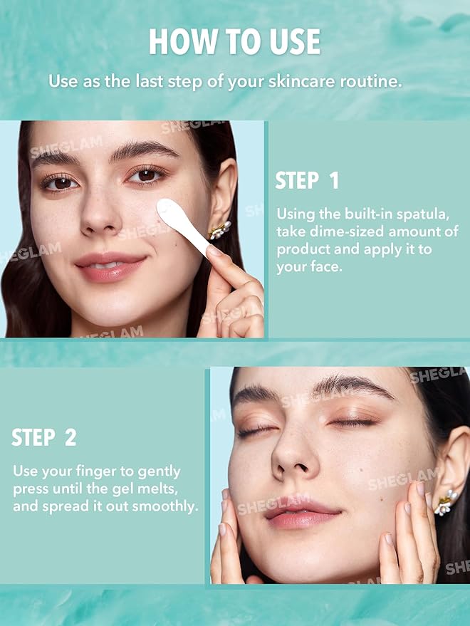 SHEGLAM Glacier Glo Smoothing Primer Hydrating Oil Control Moisturizing Primer Gel Smooth Fine Lines Oil for Face