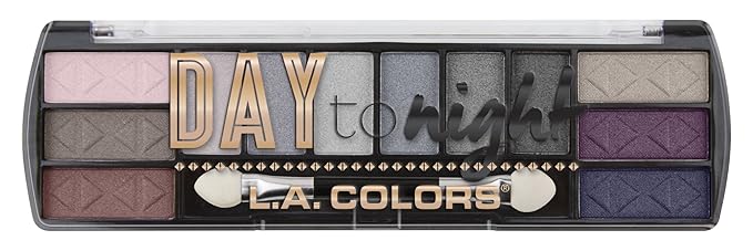 L.A. COLORS Day to Night 12 Color Eyeshadow, Evening CES431 (Pack of 3)