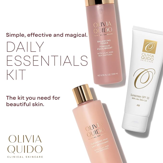 OLIVIA QUIDO Clinical Skincare Balancing Toner with Lilac & Sea Daffodil (6.76 fl.oz.) | Moisturizing and Pore Tightening Cleanser for All Skin Types