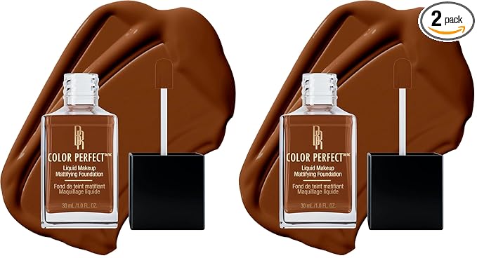 Black Radiance Color Perfect Liquid Full Coverage Foundation Makeup, Double Fudge, 1 Fl Oz (Pack of 2)