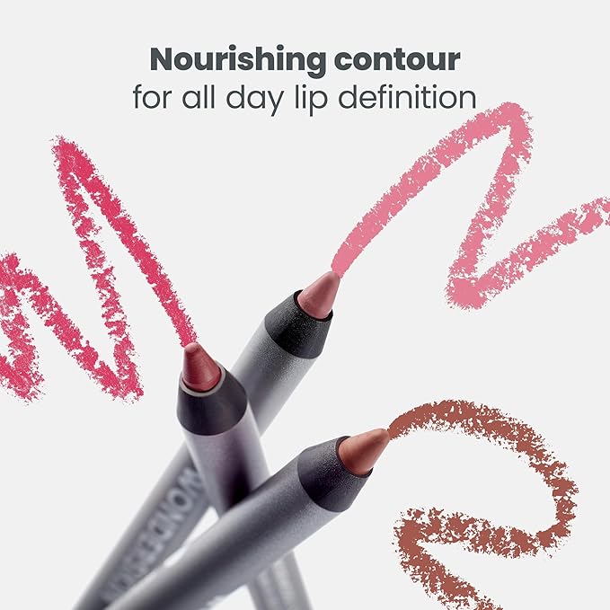 Wonderskin Lipliner Pencil - 360 Contour Lipliner, Long Lasting, Sharpenable Lip Pencil, Waterproof and Transfer-Proof Nude Lip Liner (Walnut)