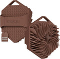 SILKLE Silicone Body Scrubber – Gentle Exfoliating Shower Scrubber for Body & Bath, Silicone Shower Brush & Loofah Alternative – Non-Slip Silicone Body Brush, Quick Dry, Hygienic - Brown