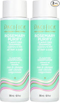 Pacifica Clarifying Shampoo – Rosemary Purify Invigorating Shampoo w/Soothing Mint for Detoxing Hair & Scalp Build-Up,Sulfate & Silicone Free - Vegan-& Cruelty-Free Dermatologist Tested,(Pack of 2)