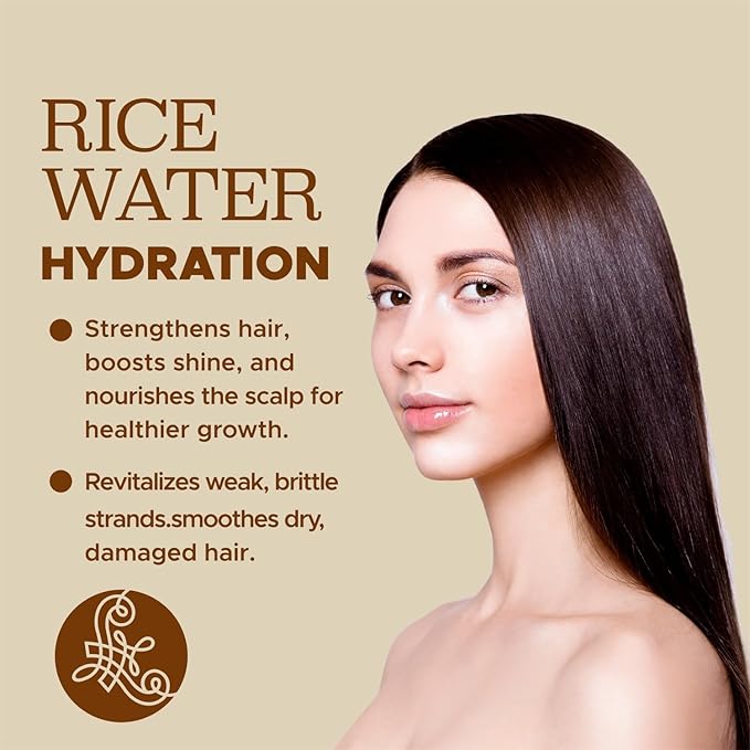 Luseta Rice Water Conditioner Strengthening & Nourishing Revitalizes Shine for All Hair Types Hydrating & Frizz Control for Women and Men 16.9oz