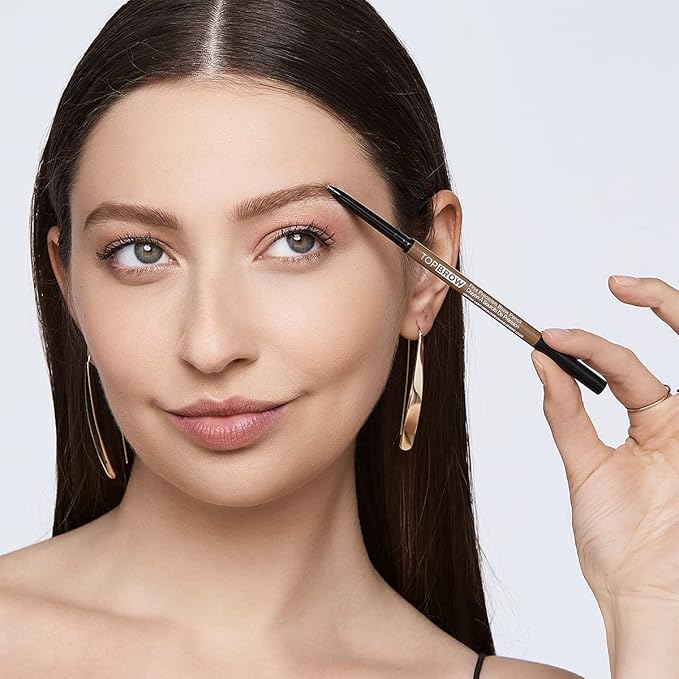 Kiss New York Professional Brow Pencil with Spoolie Brush, Ultra-Fine Precision Point Eyebrow Pencil, Dual-Sided Precise, Slim Definer, Fills Brows, Long-Lasting (Brunette)