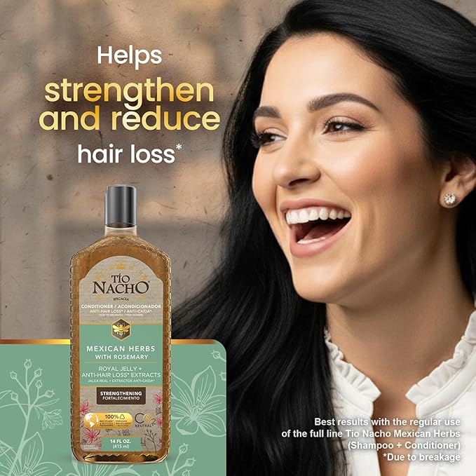 Tio Nacho Mexican Herbs Anti-Hair Loss Conditioner with Royal Jelly and Rosemary Extract, Strengthening and Nourishing Conditioner for Hair Loss, Ideal for Men and Women, 14 fl oz