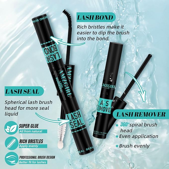 Lash Clusters Kit,DIY Individual Lashes Extension Kit,Lash Bond And Seal,Lash Remover For Eyelashes Extensions,Lash Applicator Tool For False Eyelash Cluster Kit（320PCS, 30D, 9-16mm）