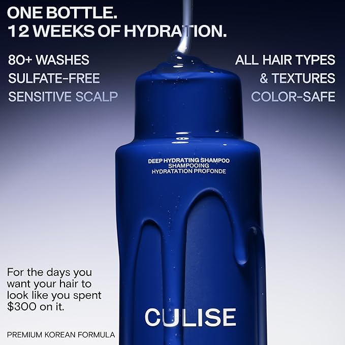 Korean Hydrating Shampoo for Dry Damaged Color Treated Hair - Moisturizing Shampoo for Sensitive Scalp, Rice Water, Probiotics, Argan Oil, Hyaluronic Acid, Curly, Wavy, Sulfate Free, Color Safe