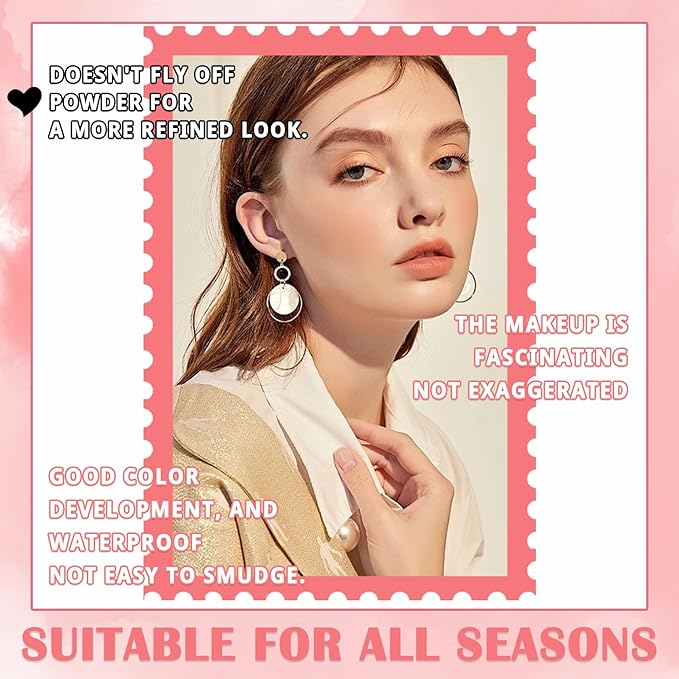 6 Colors Blush Palette for Cheeks with Make Up Brush,Face Matte Contour Blush Makeup Palette,Buildable Shimmer Facial Cheek Blusher Shades,Blendable Cosmetic Makeup Blush