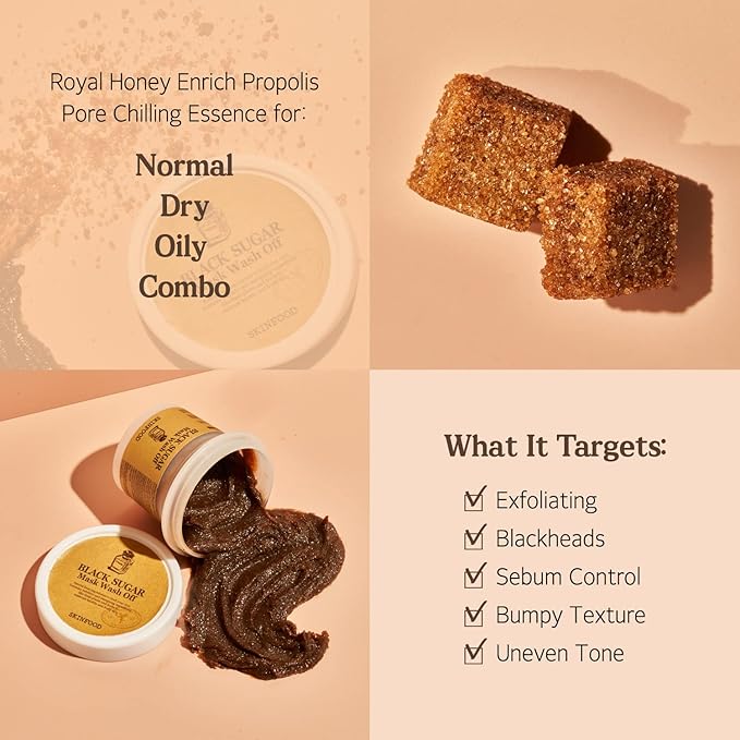 SKINFOOD Black Sugar Mask Wash Off 120g (4.23 oz), Facial Hydrating and Nourishing Blackheads Exfoliator