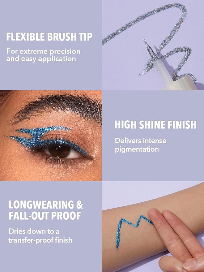 SHEGLAM Insta-Party Liquid Glitter Eyeshadow Long Lasting Gel Cream Highly Pigmented Liquid Liner - Confetti