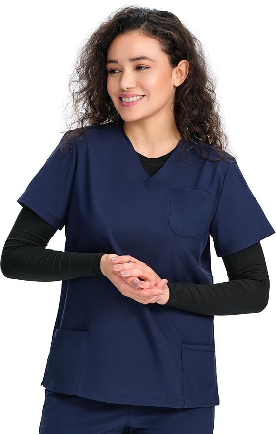 COZYFIT Scrub Undershirts Long Sleeve Women - Underscrub Comfort Tee