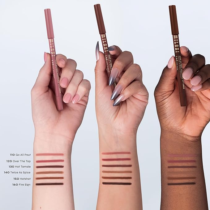 Milani Keep It Full Plumping Lip Liner - Long-Lasting Creamy Pencil for Visibly Fuller Lips - 8-Hour Wear with Chili Extract & Maxi-Lip - Vegan & Cruelty-Free, Made in USA, Hot Tamale