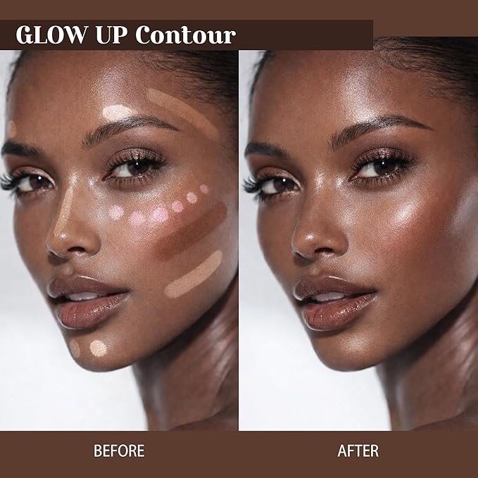 b.pure Glow Up Liquid Contour Wand | Hyaluronic Acid & Vitamin E | Blendable, Buildable Formula | Medium/Dark, 0.27 oz, 3-Pack