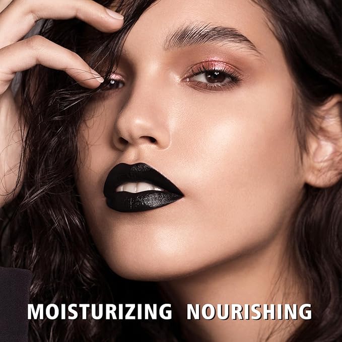 MAKI YIKA Moisture Black Lipstick for Women Hydrate Tinted Lip Balm for Mother's Day Dry Cracked Lips Sheer Lipstick Lip Tinted Glossy Finish,MA069 Black Star