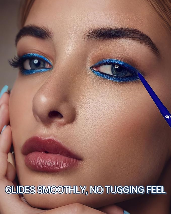 Glitter Gel Eyeliner Pencil,Retractable Cream Dark Gold Eye Liner Pencils,Waterline Eye Makeup Liners,Waterproof & Smudge Proof Eyeliner Facial Makeup Gift for Mature Women,Girls,Christmas –G10 Bronze