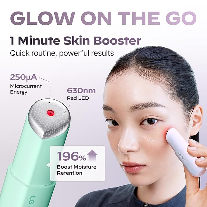LG Pra.L Superform Galvanic Booster Aqua Mint, 1min booster for ageless skin, anti-aging pocket booster, Korean skincare, Glow on the go, Serum booster device, Glass skin, Glow Booster, Gift