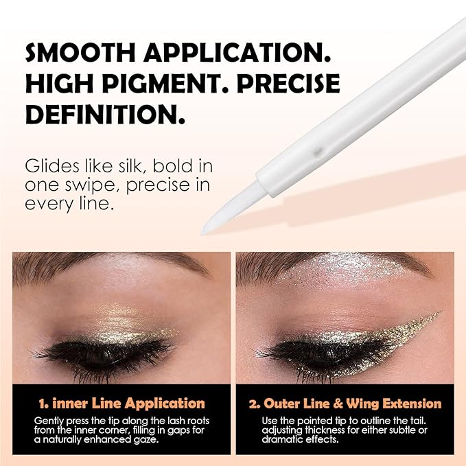 MODIDSTU12 Colors Glitter Eyeliner, Waterproof Sparkle Liquid Eyeliner Pen, Diamond Shine Festival Makeup, Long-Lasting Shimmer Eye Liner for Party, Wedding set (11)