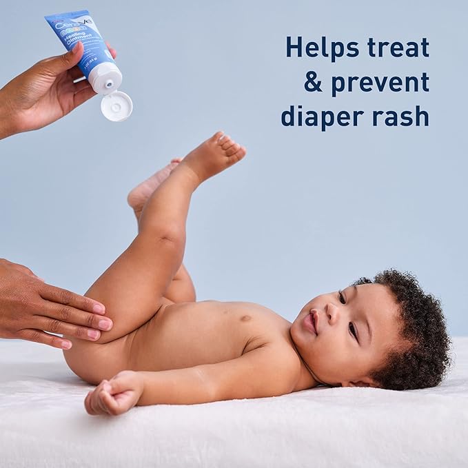CeraVe Diaper Rash Cream, Baby Healing Ointment for Extra Dry, Cracked Skin, Diaper Cream with Ceramides & Vitamin E, Lanolin, Fragrance, Paraben, Dye, Phthalates & Sulfate Free, 3 Ounce
