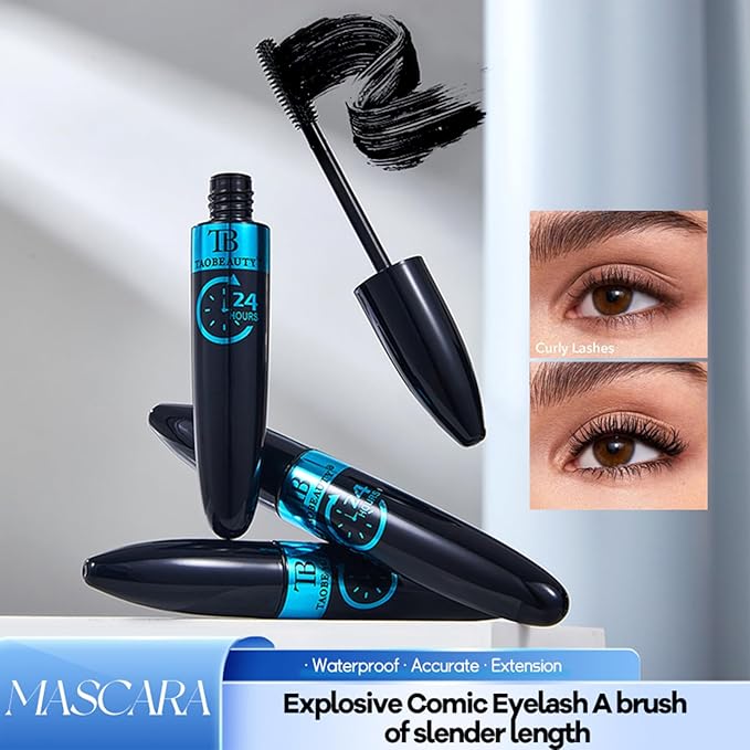 Mascara Volumizing & Lengthening for Clump-Free Dramatic Lashes Smudge-Proof & Waterproof Formula for All-Day Curl