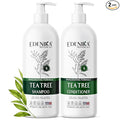 EDENIKA BOTANICALS Tea Tree Oil Shampoo and Conditioner Set, Deep Cleansing for Buildup & Oily Scalp, Soothes Itchy Scalp & Refreshes Hair, Sulfate Free, Women & Men, 16 fl oz Each