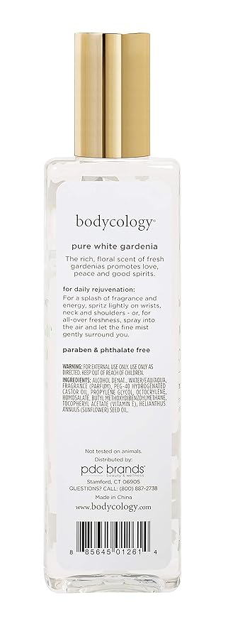 Bodycology Pure White Gardenia 8 fl.oz. Fragrance Mist Spray For Women (Pack of 2) Bodycology