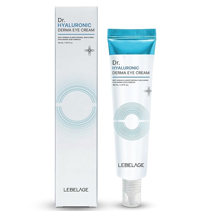 LEBELAGE Derma Eye Cream 1.35 fl oz | Lightweight Eye Moisturizer | Fast-Absorbing Daily Under Eye Cream for Smooth, Hydrated Skin Feel | Korean Skincare Routine (Hyaluronic)