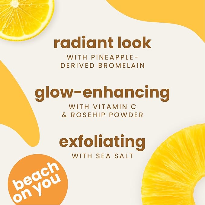 Siren's C Glow – Vitamin C Enzyme Soap for Face & Body with Pineapple Enzymes, Rosehip Oil, Shea Butter & Ascorbic Acid – Hydrating, Vegan, Cold Process, Sulfate-Free – 5 oz