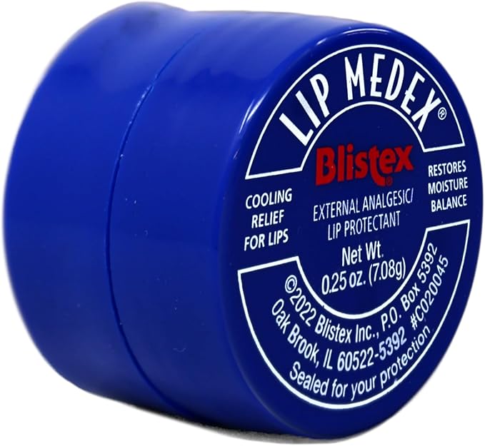 Blistex Medicated Lip Balm, Lip Medex - for Cold, Sores, Cracked & Dry Lips - 0.25 Oz x 2 Pack
