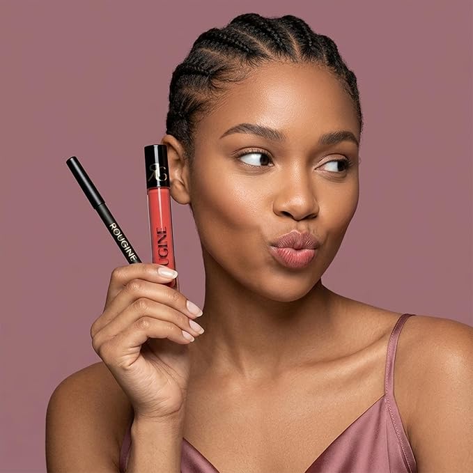 Matte Lipstick & Lip Liner Set for Women – Boujee Shade – Long-Lasting Waterproof 2-in-1 Lip Kit – Smudge-Proof Liquid Lipstick with Precision Liner, Enriched with Vitamin E & Shea Butter