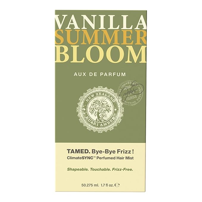 Tweak'd by Nature Vanilla Summer Bloom TAMED Bye-Bye Frizz Hair Mist, Anti-Frizz Hairspray with Hyaluronic Acid, Floral Gourmand Scent, 1.7 fl. oz.
