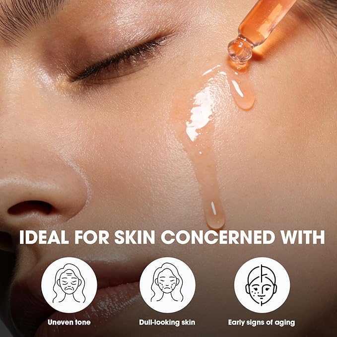Saffron Serum for Face, Brightening & Discoloration Correcting Serum, Dark Spot Appearance Care, Radiance Booster for Dull Skin, Lightweight Facial Serum, Even-Looking Skin Tone, 1 fl oz
