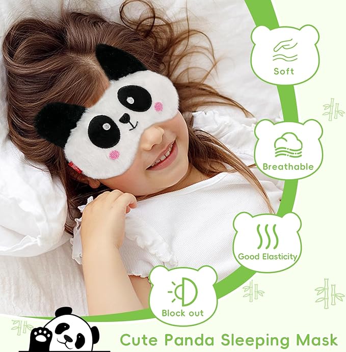my novel things Cooling Eye Mask and Plush Sleep Mask for Woman 2PCS, Cute Animal Sleeping Mask Soft Blindfold Cold Warm Eye Compress Gifting for Home Spa, Office, Morning Refreshment, Travel