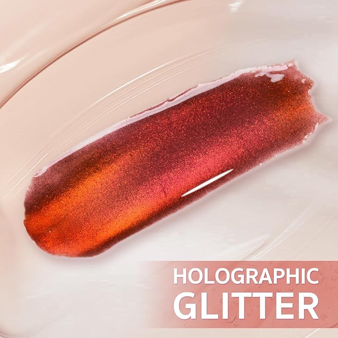 GAOY Cat Eye Gel Nail Polish, 16ml Glitter Holographic Nail Polish with Magnet, Reflective Translucent UV Gel, 2031 Vintage Burgundy