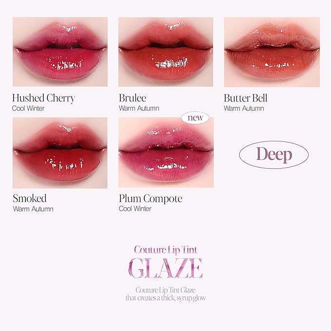 Espoir Couture Lip Tint Glaze #20 Plum Compote | Volumizing Lip Stain with Juicy Texture, Long-Lasting & Vibrant Colors, Moisturizing & Hydrating, Glossy Formula, Vegan, Korean Makeup, 0.14 oz
