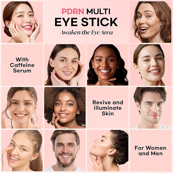CITYGOO PDRN Volume Multi Balm: Caffeine & Volufiline Powered Stick for Dark Circles & Puffiness - Collagen Anti-Wrinkle & Hydrating Care for Eyes Face & Neck - Plumping & Firming 13g/0.46oz