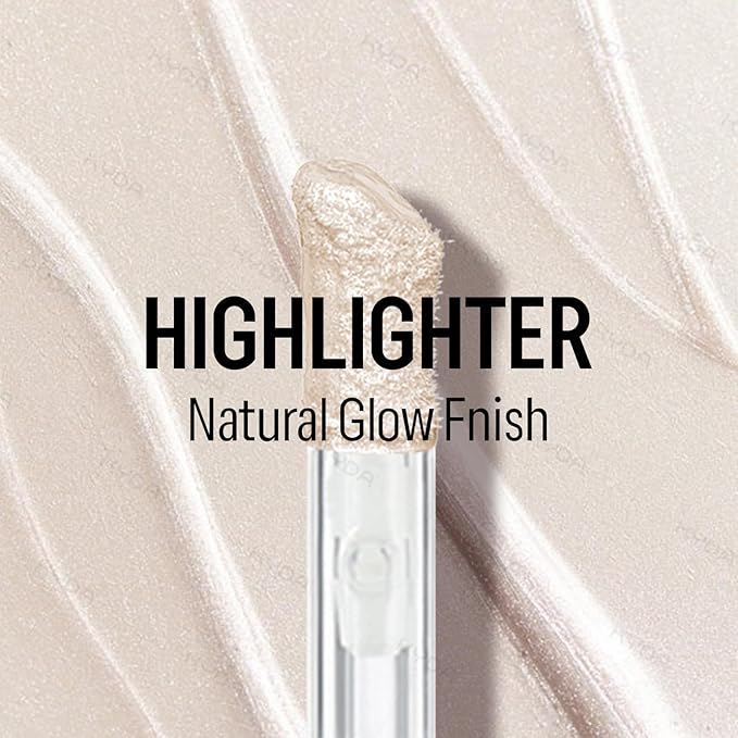 KYDA Liquid Highlighter, Natural Glow Face Illuminator, Multiuse Liquid Glow Filter Makeup, Complexion Booster, Healthy Glowing Skin Look with Buildable Sheer Coverage, Champagne
