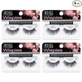 Ardell False Eyelashes Wispies 113 - Black, Natural Look Soft Band, Lightweight, Flared Strip Lashes for Glamour & Everyday Use, 4 Pairs