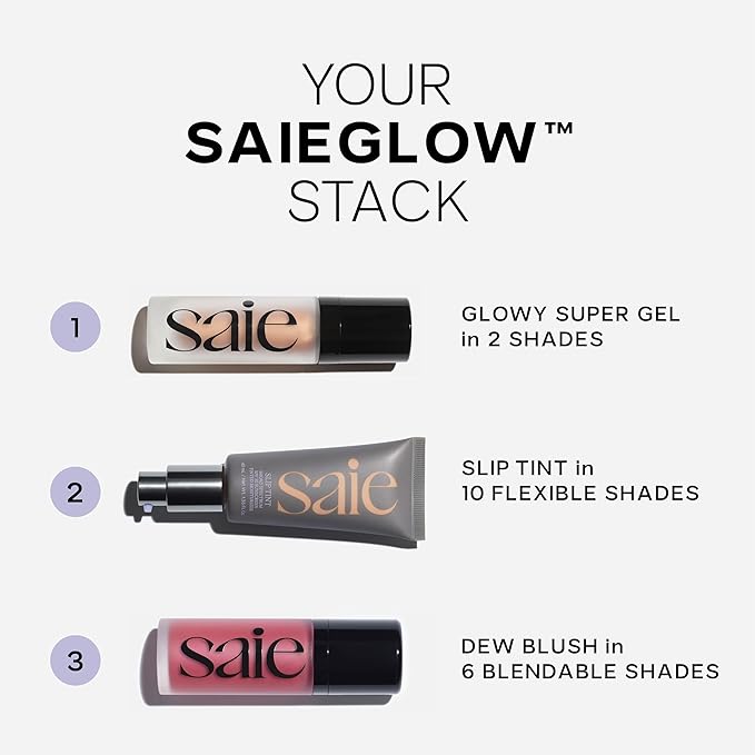 Saie Slip Tint Tinted Moisturizer with SPF 35 - Light Coverage, Glowy Skin Tint & Mineral Sunscreen for Face with Hydrating Hyaluronic Acid - Summer Makeup Essential - Shade Four + Half (1.35 oz)